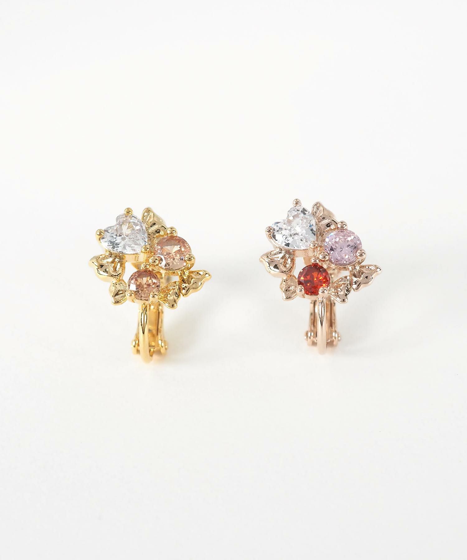 ハーテッドリボンイヤリング【MUK shady sophy】