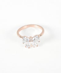 キュービックプチリボンリング【Dahlia】