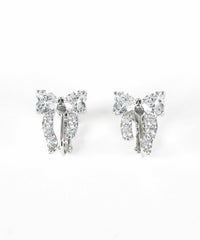 キュービックアシメリボンイヤリング【Dahlia】