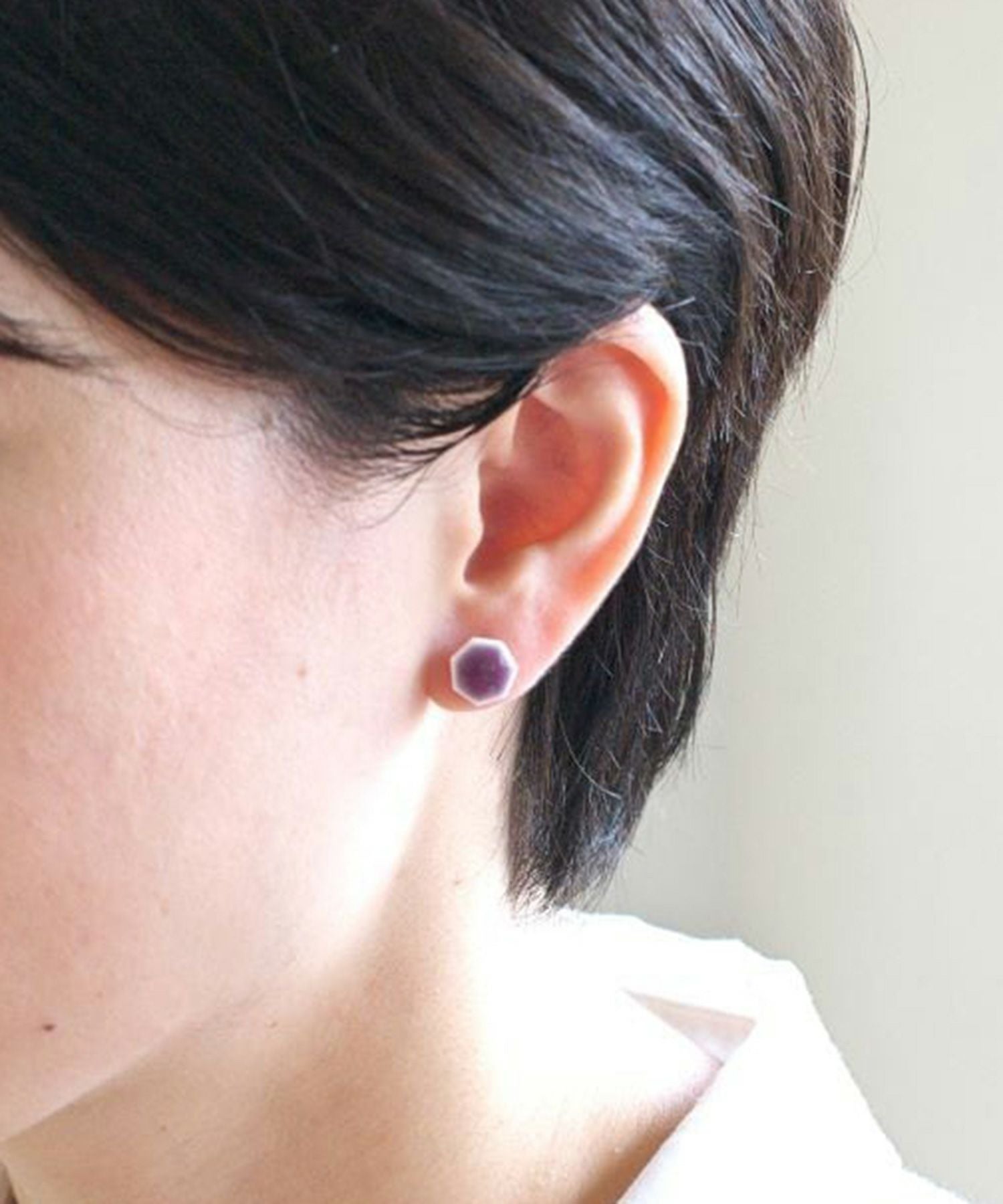 美濃焼タイル透色イヤリング