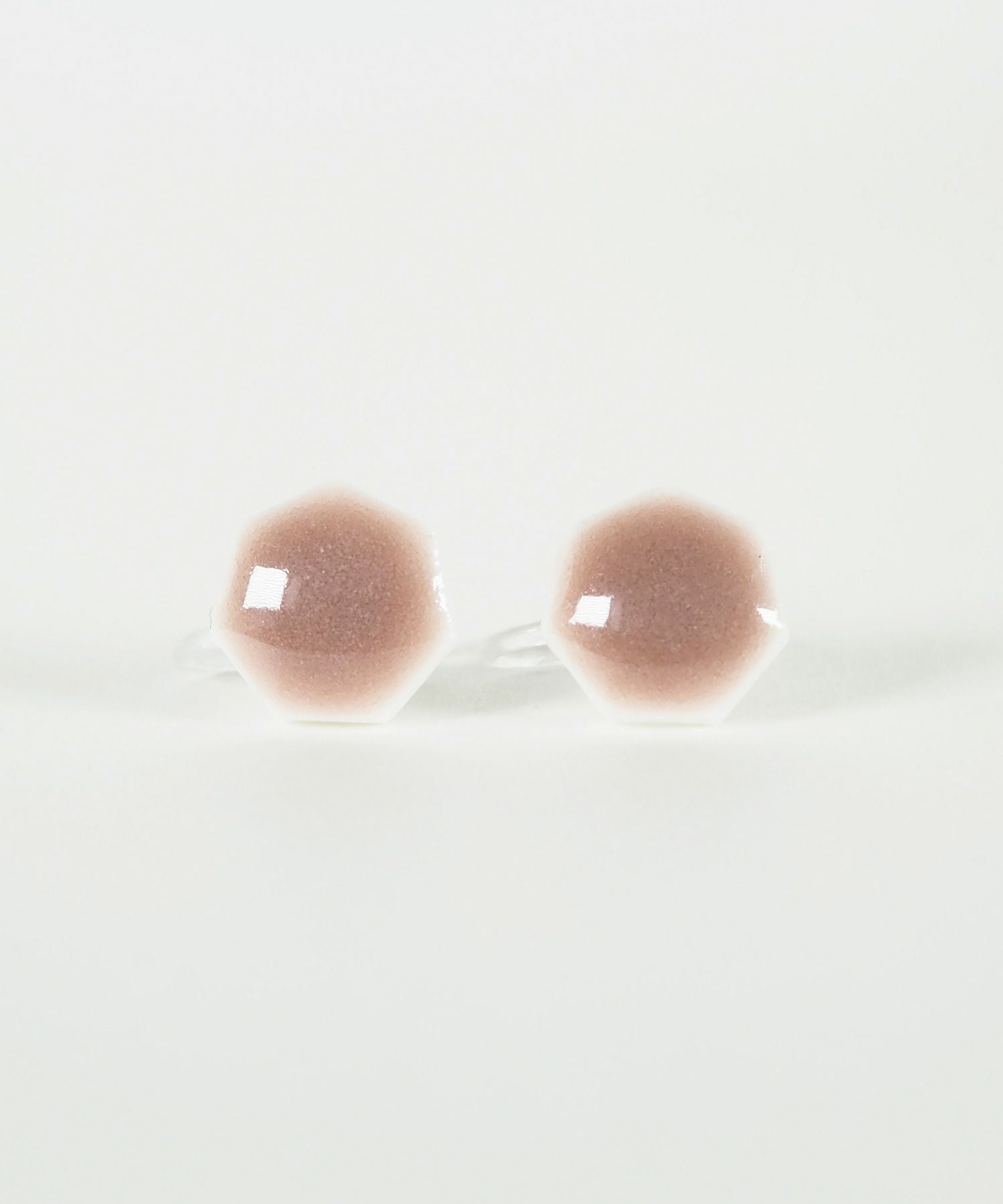 美濃焼タイル透色イヤリング