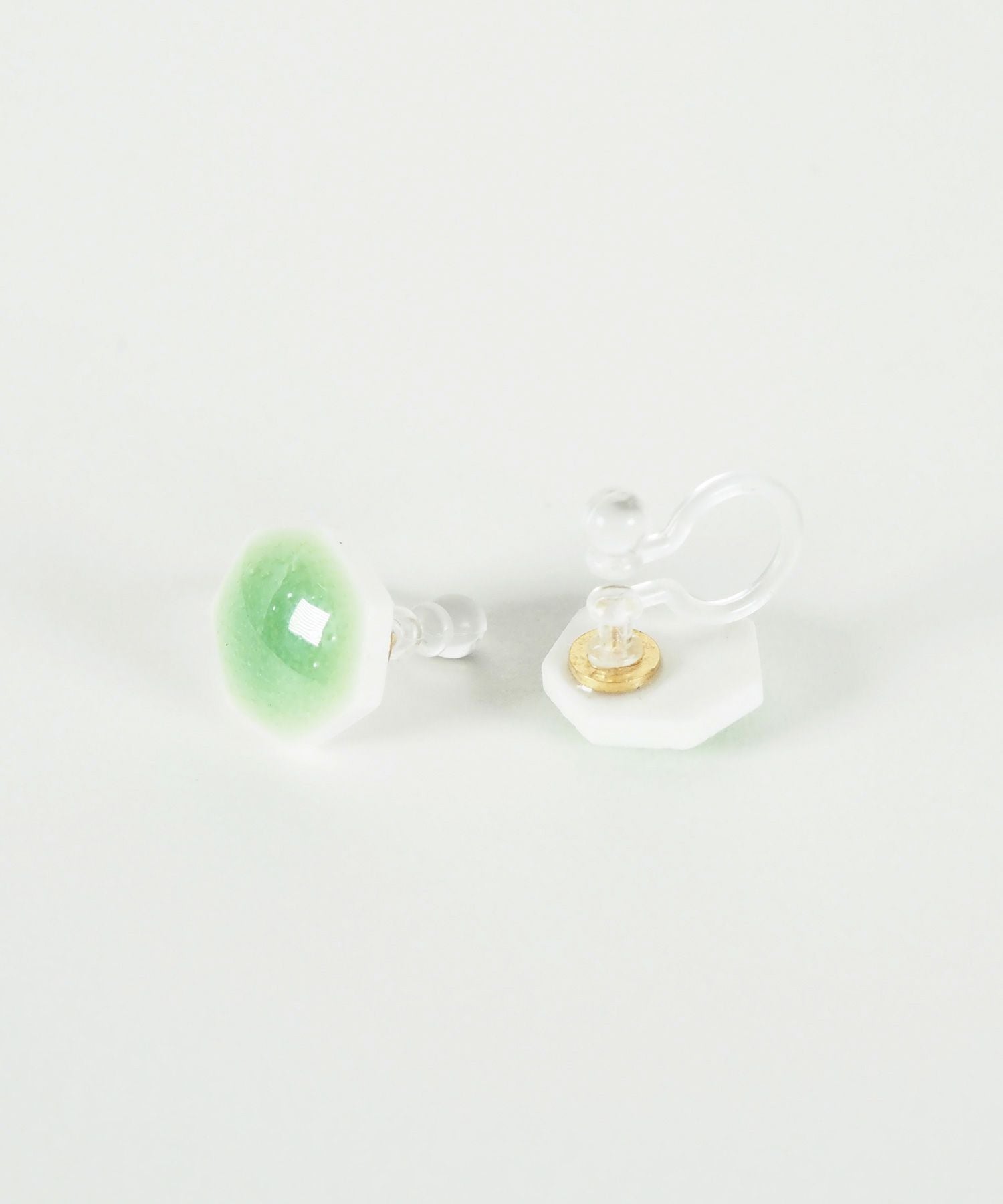 美濃焼タイル透色イヤリング