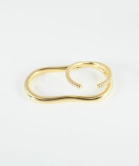 CZダブルラインダブルリング