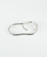 CZダブルラインダブルリング