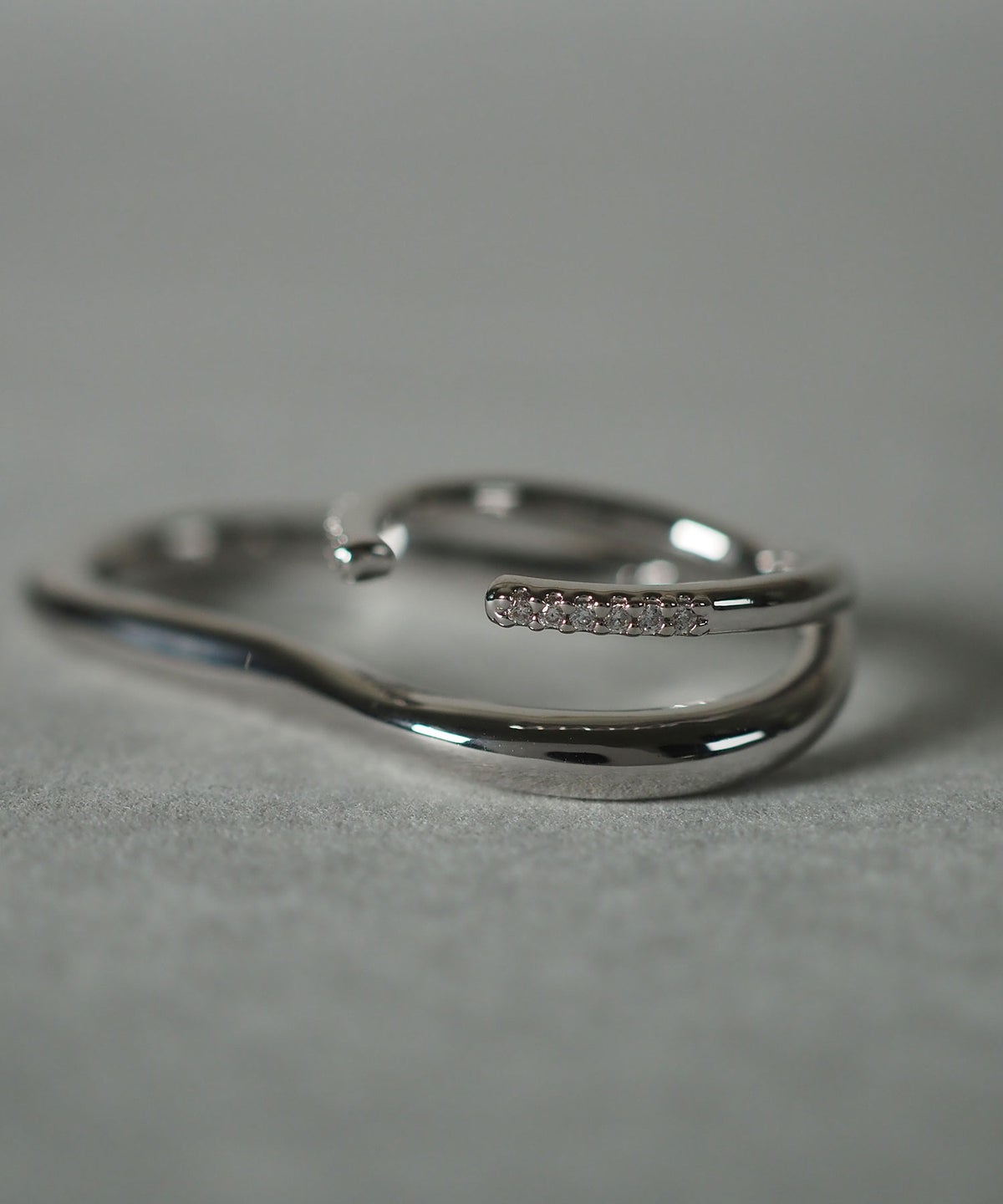 CZダブルラインダブルリング