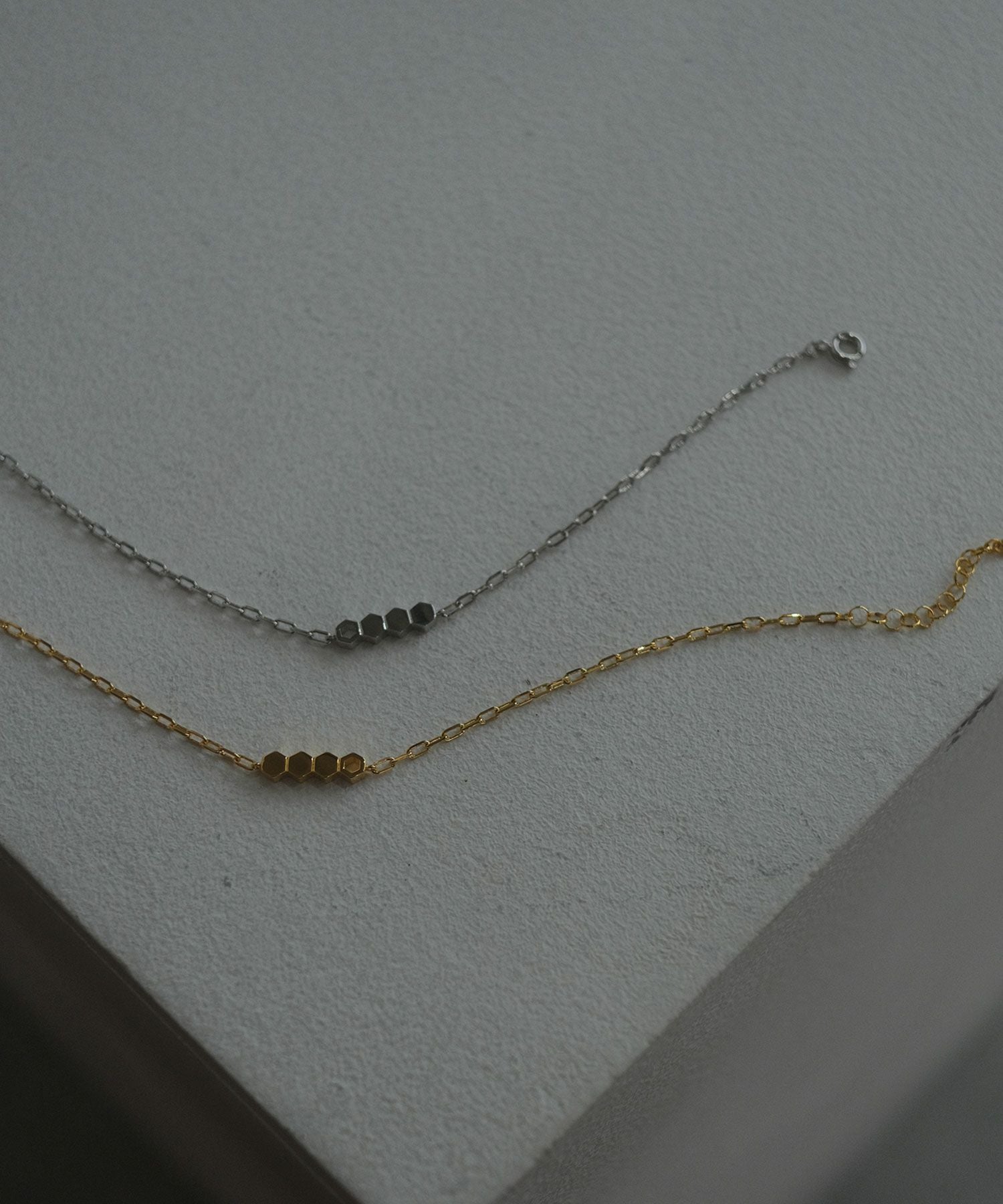 ヘキサゴンチェーンブレスレット