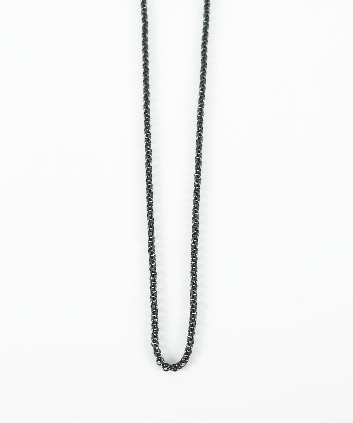 アズキチェーンBKステンレスネックレス