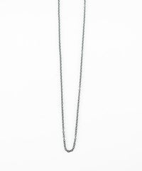 スリムアズキチェーンBKステンレスネックレス