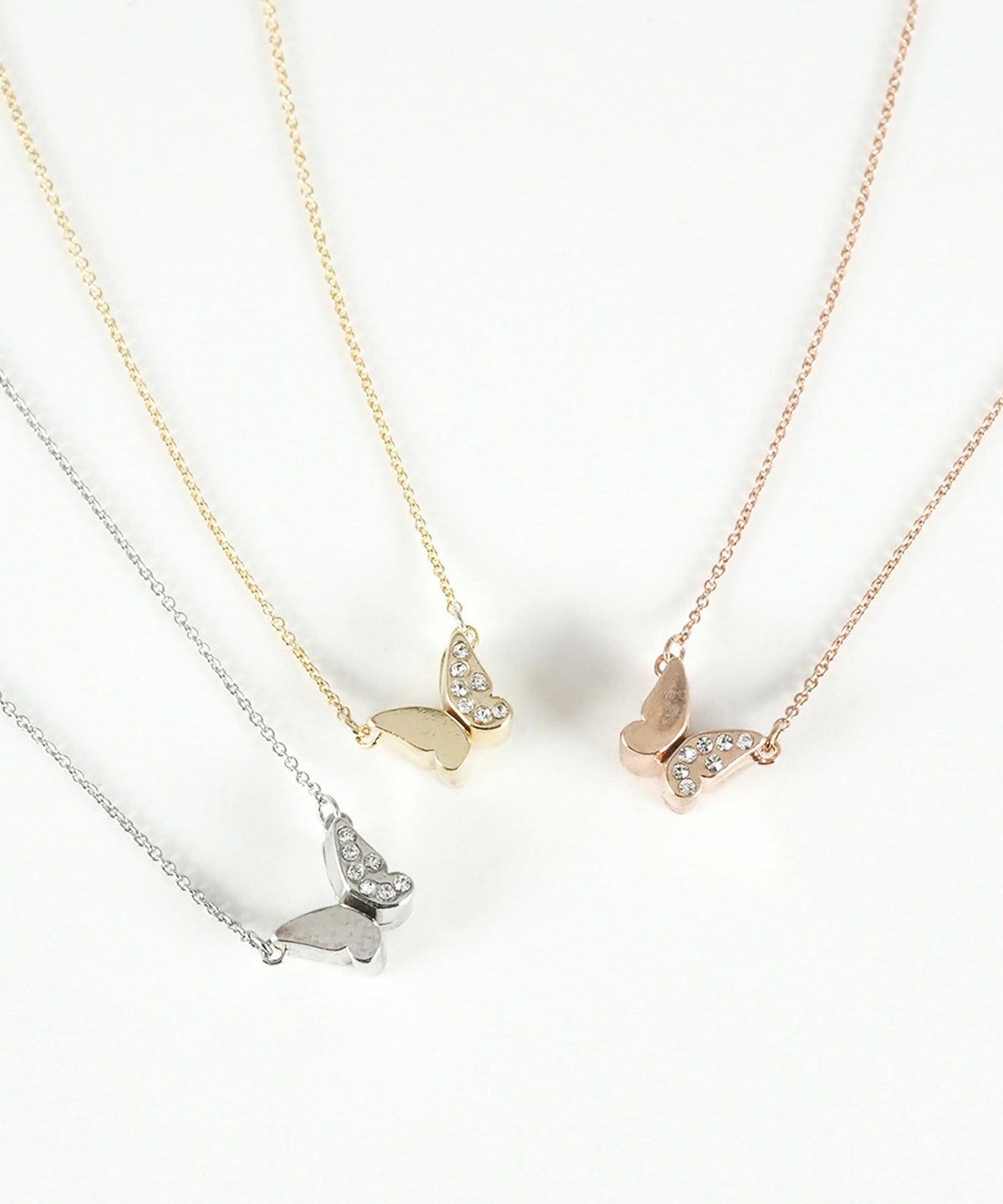 ビジューバタフライマグネットペンダント