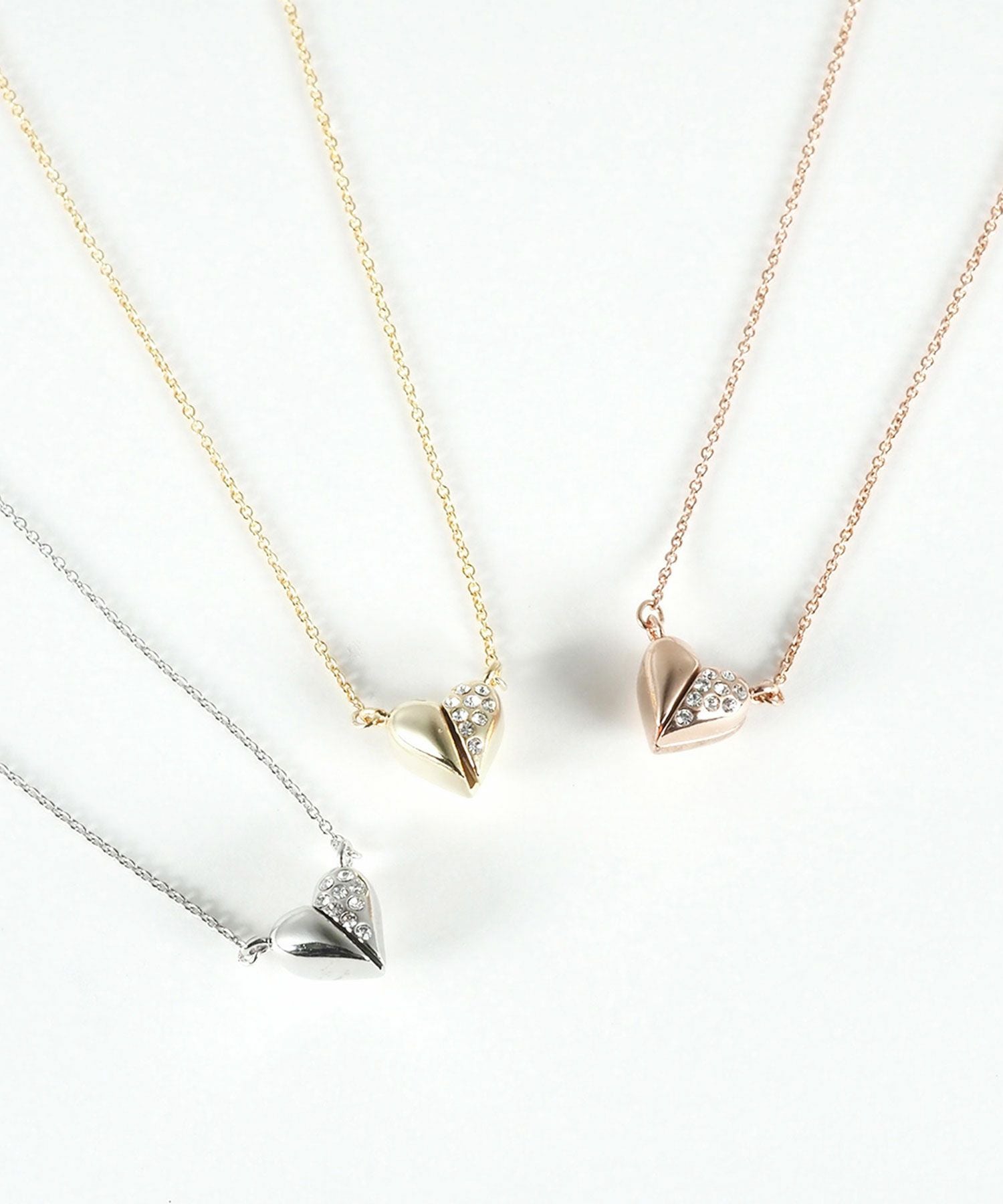 ビジューハートマグネットペンダント