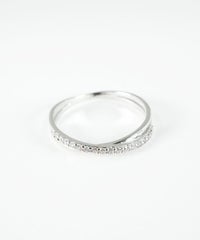 クロスラインストーンリング