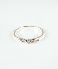 センターストーンクロスリング