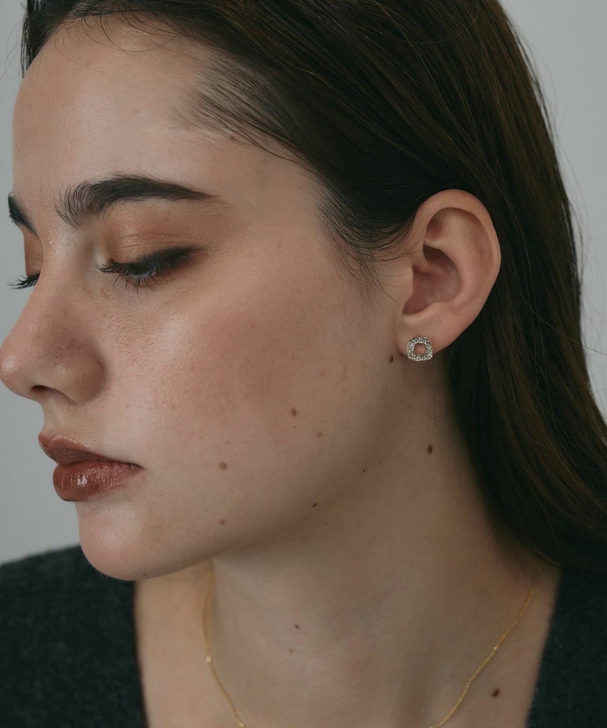 トラぺゾイドチタンポストピアス【MUK petite charme】