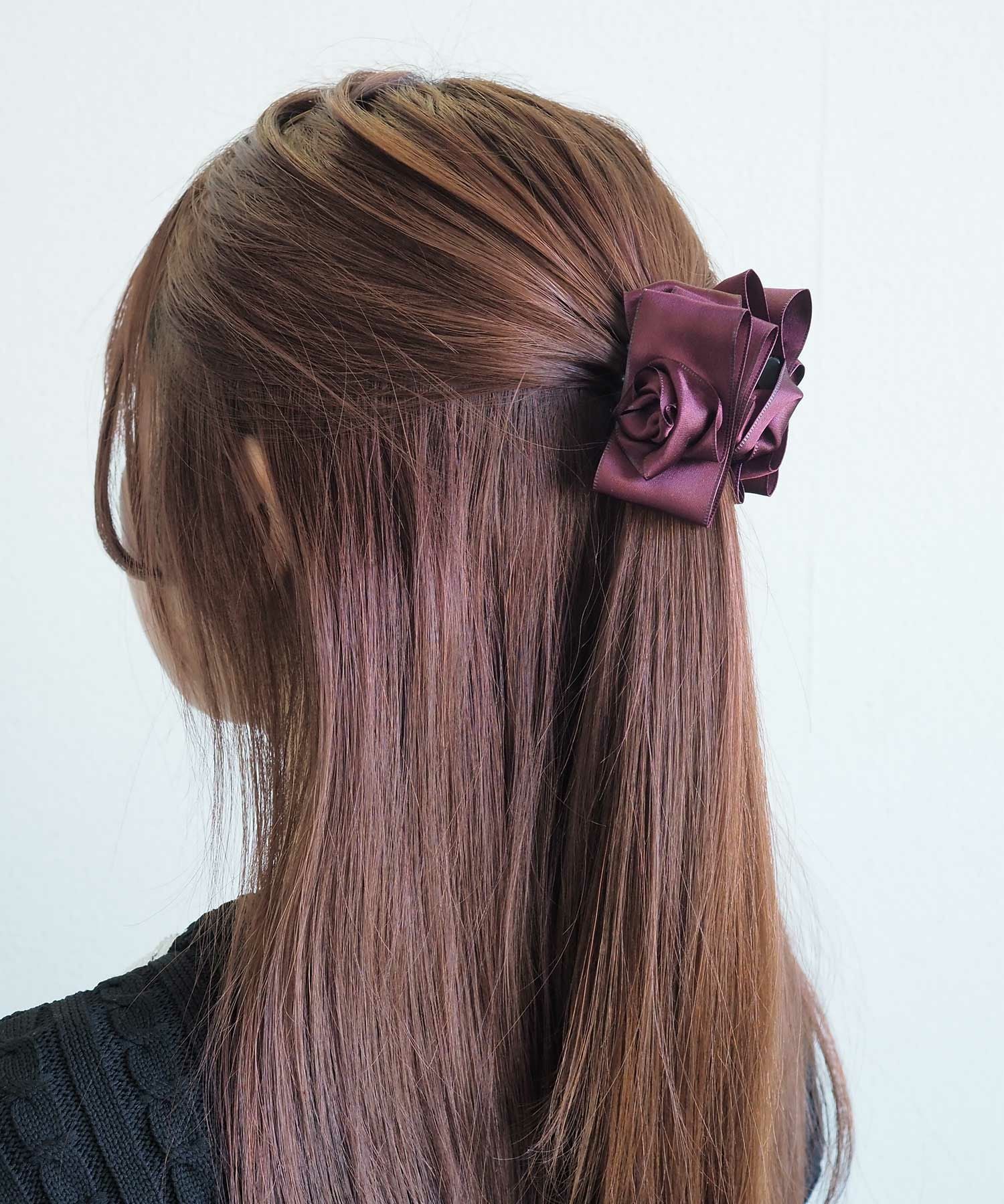 ローズリボンバンスクリップ