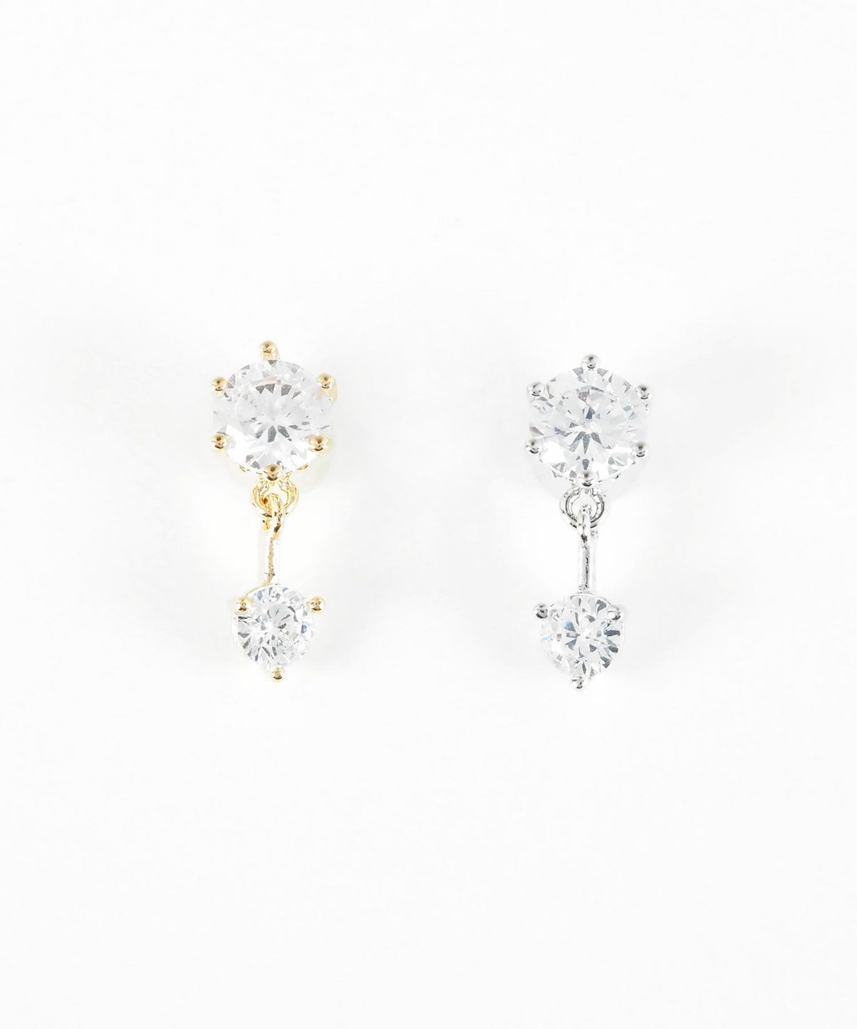 2連キュービックマグネットイヤリング