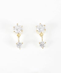 2連キュービックマグネットイヤリング