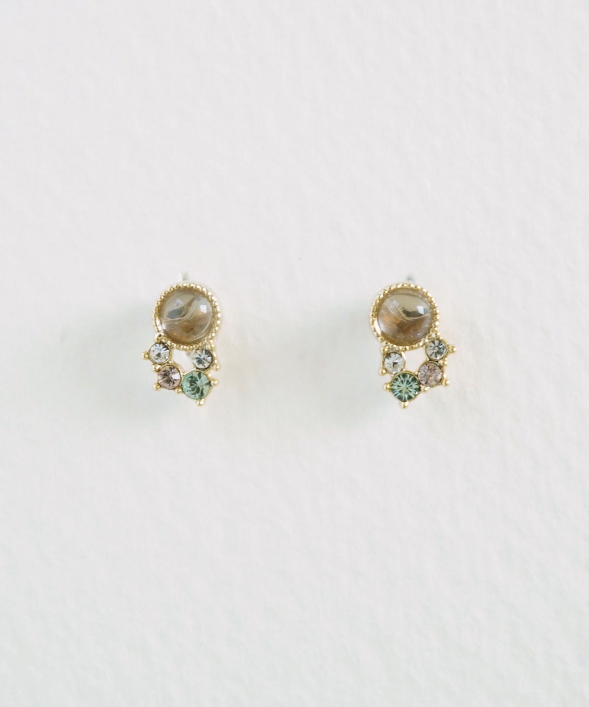 ナチュラルストーンシューティングスターピアス【MUK Dreamy stone】