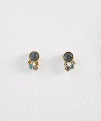 ナチュラルストーンシューティングスターピアス【MUK Dreamy stone】
