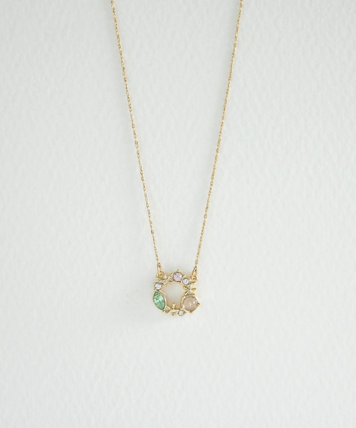 ナチュラルストーンフラワーリースネックレス【MUK Dreamy stone】