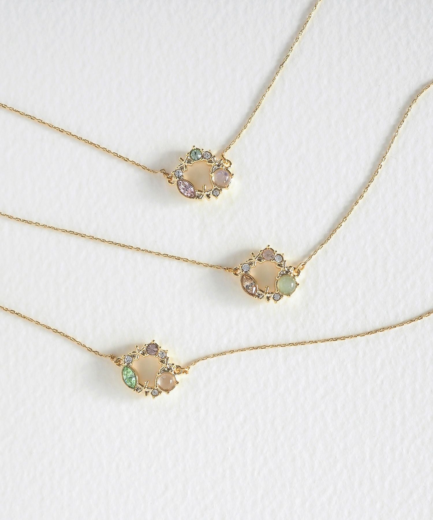 ナチュラルストーンフラワーリースブレスレット【MUK Dreamy stone】