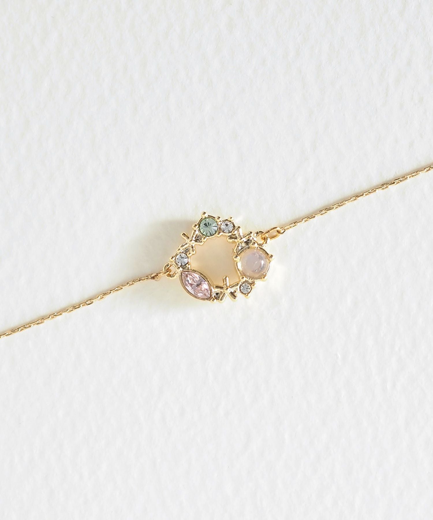 ナチュラルストーンフラワーリースブレスレット【MUK Dreamy stone】