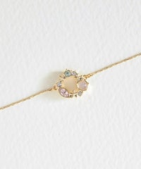 ナチュラルストーンフラワーリースブレスレット【MUK Dreamy stone】