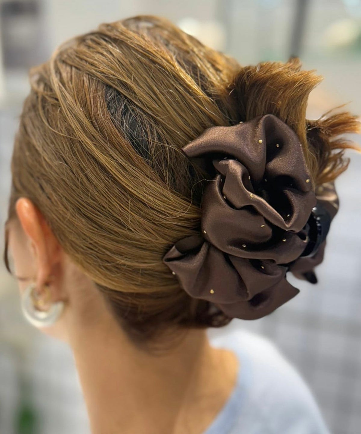 サテンタイニードットバンスクリップ