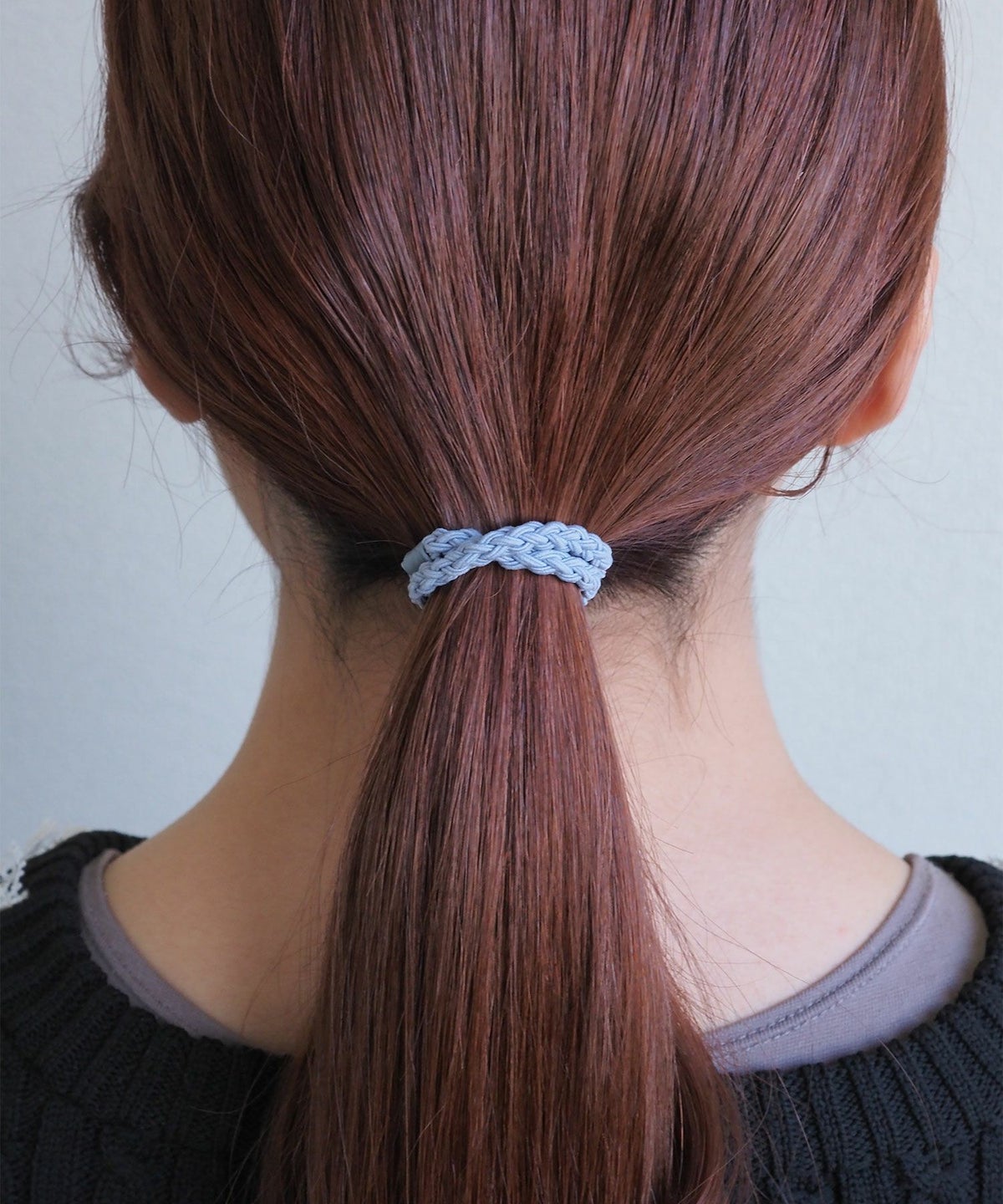 静電気軽減ラメナチュラル編みポニー3Pセット