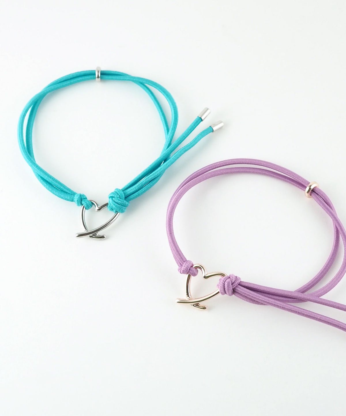 静電気軽減ハートカラーヘアブレスレット