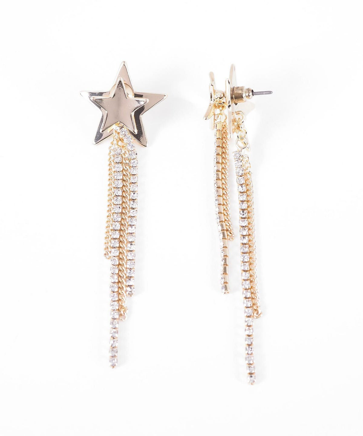 スターチェーンバックキャッチピアス