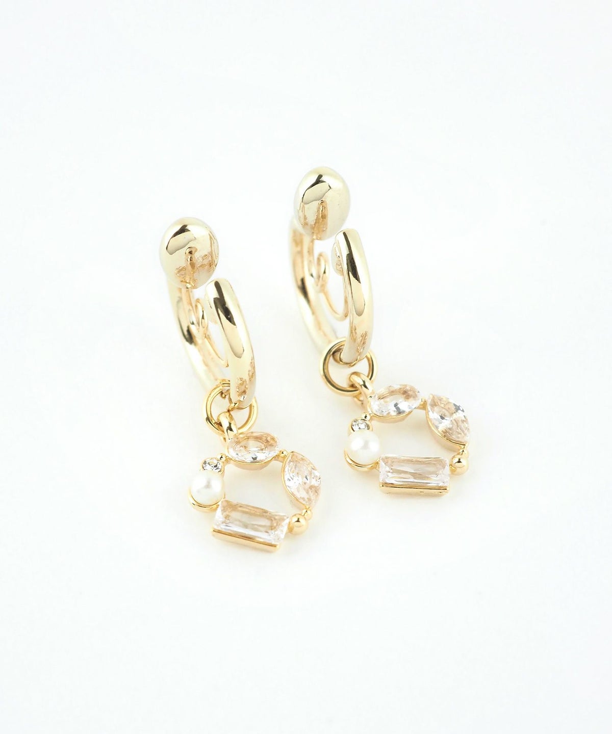 【web限定】ルミビジューリース2wayループフィットイヤリング【Lumirise】