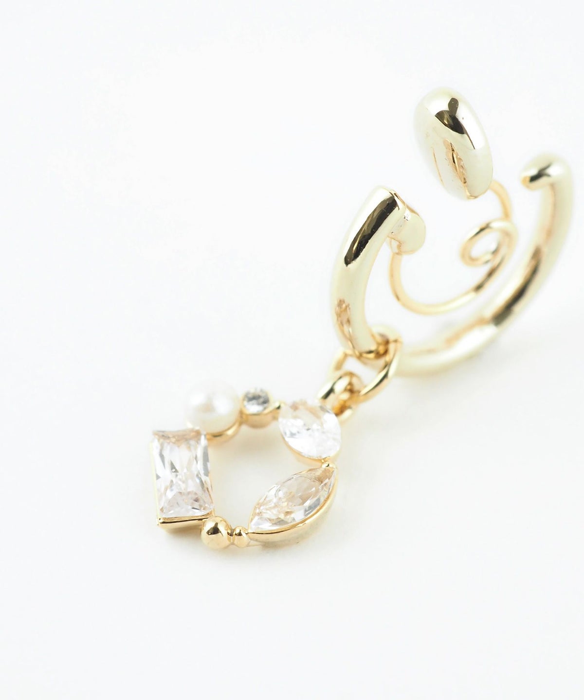 【web限定】ルミビジューリース2wayループフィットイヤリング【Lumirise】