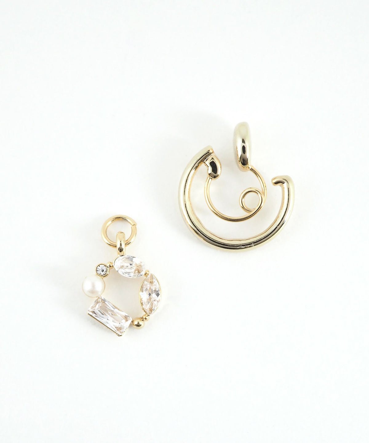 【web限定】ルミビジューリース2wayループフィットイヤリング【Lumirise】