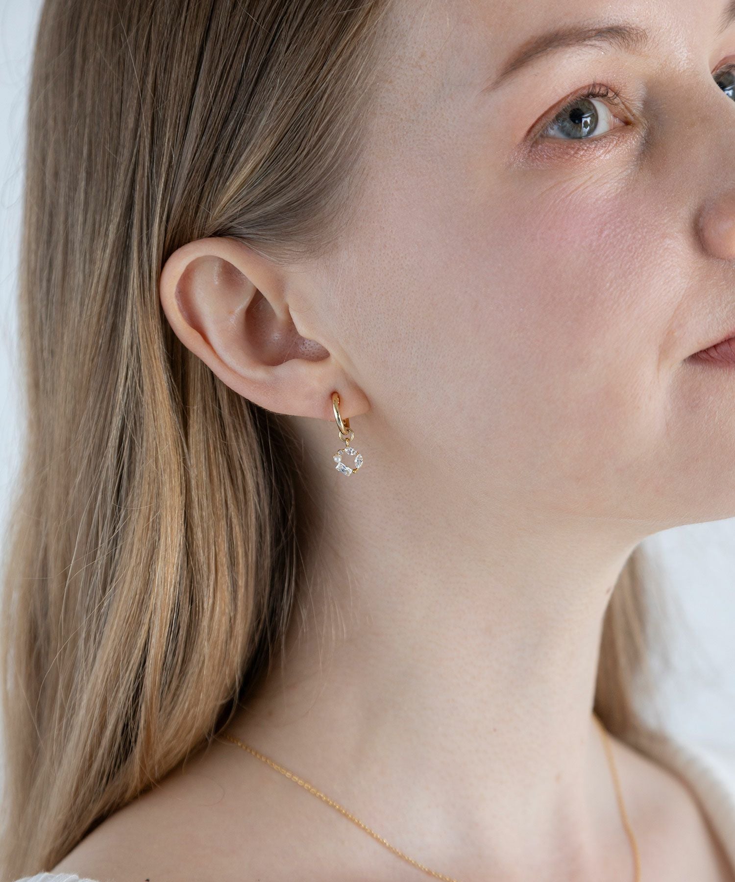 【web限定】ルミビジューリース2wayループフィットイヤリング【Lumirise】