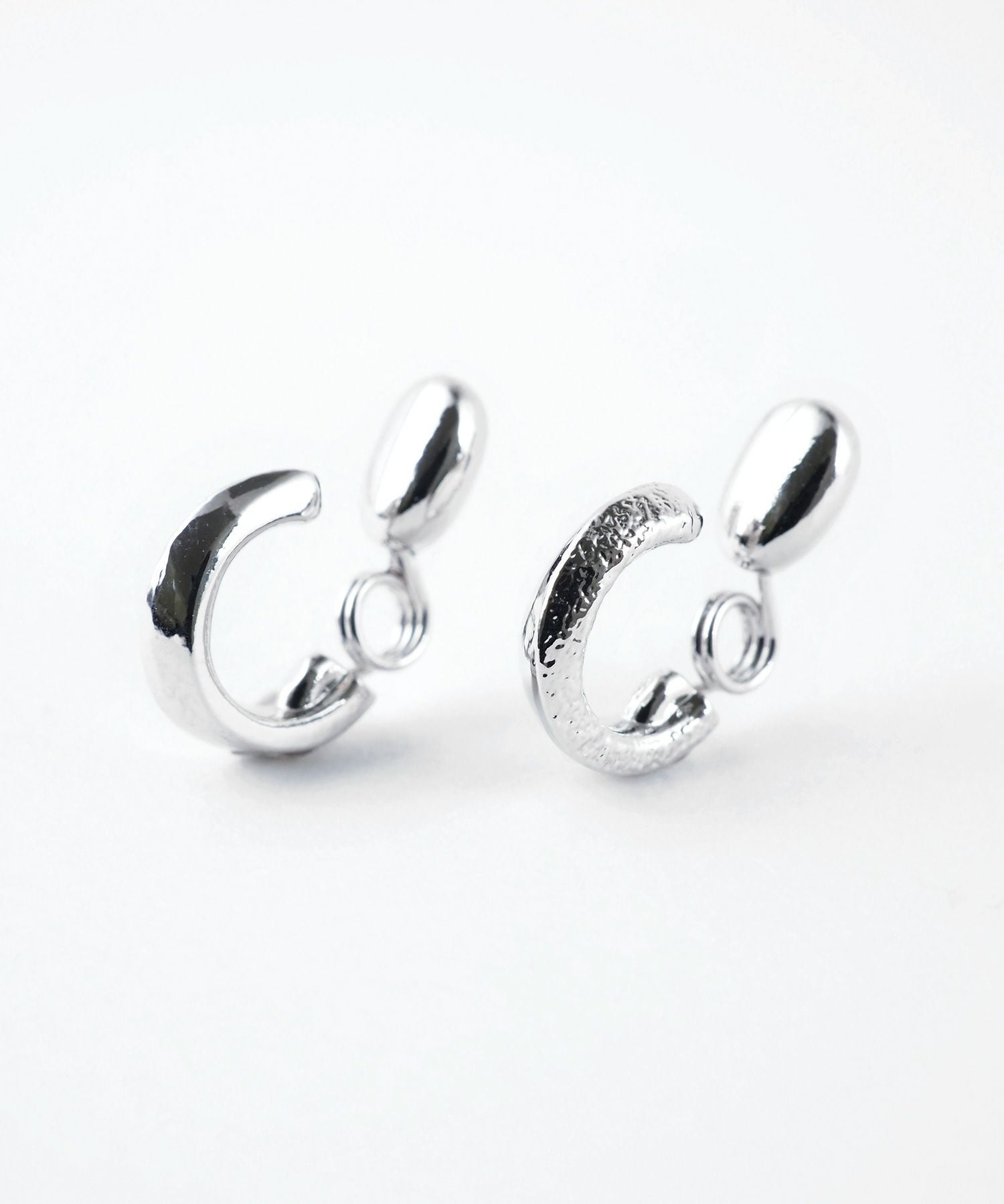 【web限定】ルミコンビテクスチャフープタイニーループフィットイヤリング【Lumirise】