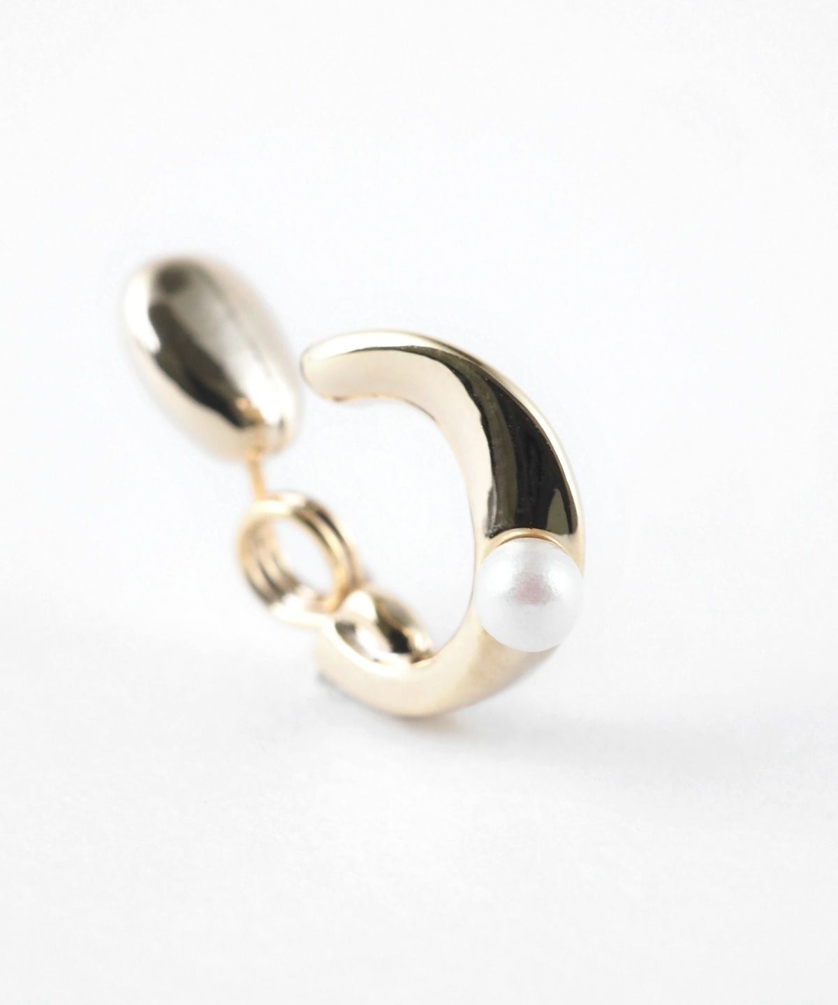 【web限定】ルミポイントパールフープタイニーループフィットイヤリング【Lumirise】