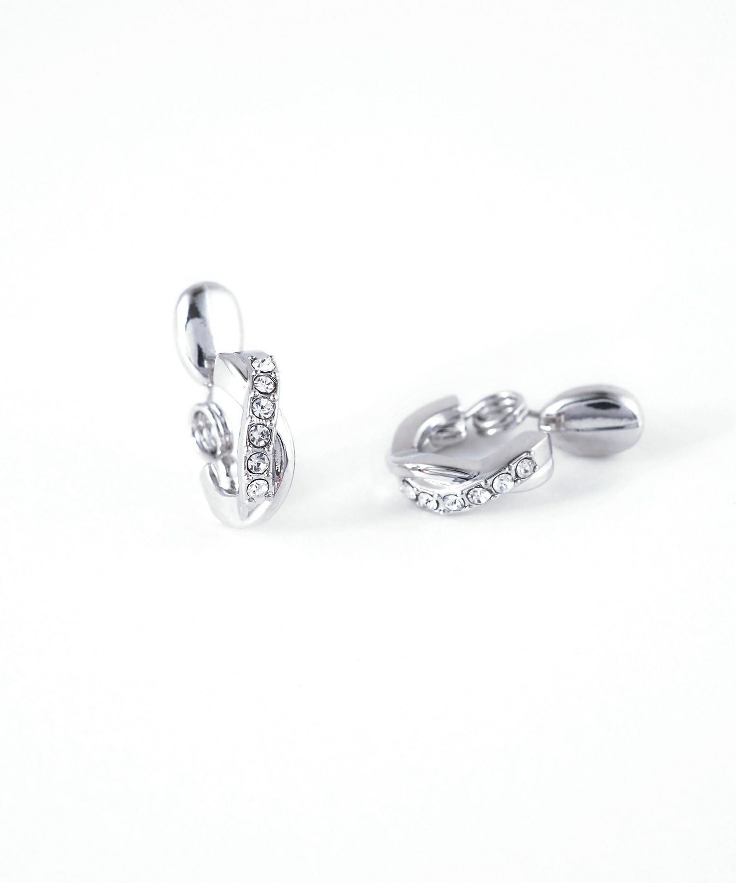 【web限定】ルミクロスパヴェフープタイニーループフィットイヤリング【Lumirise】