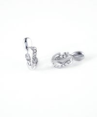 【web限定】ルミクロスパヴェフープタイニーループフィットイヤリング【Lumirise】