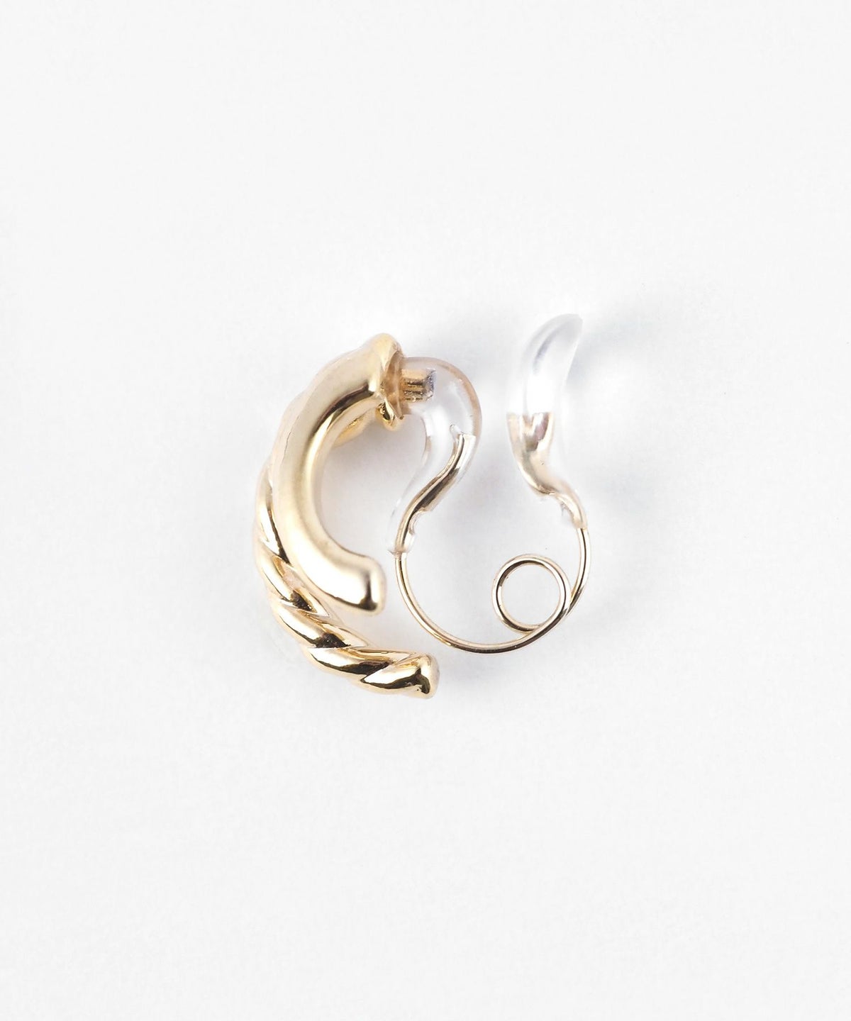 【web限定】ルミレイヤーフープクリスタルループフィットイヤリング【Lumirise】