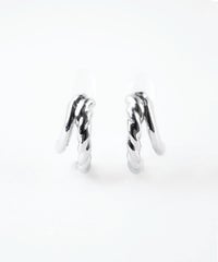 【web限定】ルミレイヤーフープクリスタルループフィットイヤリング【Lumirise】