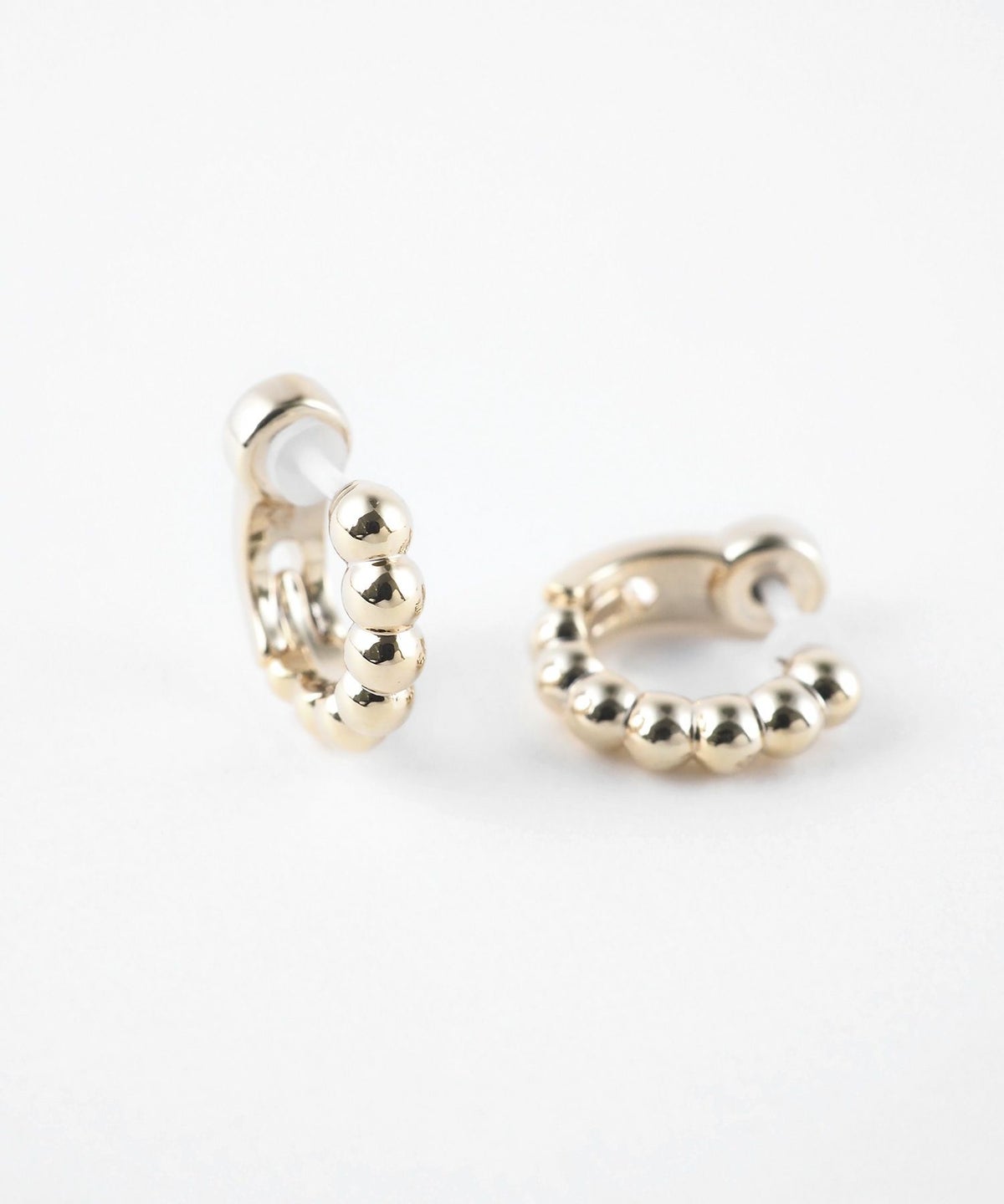 【web限定】ルミボールラインフープセラミックポストスムースピアス【Lumirise】