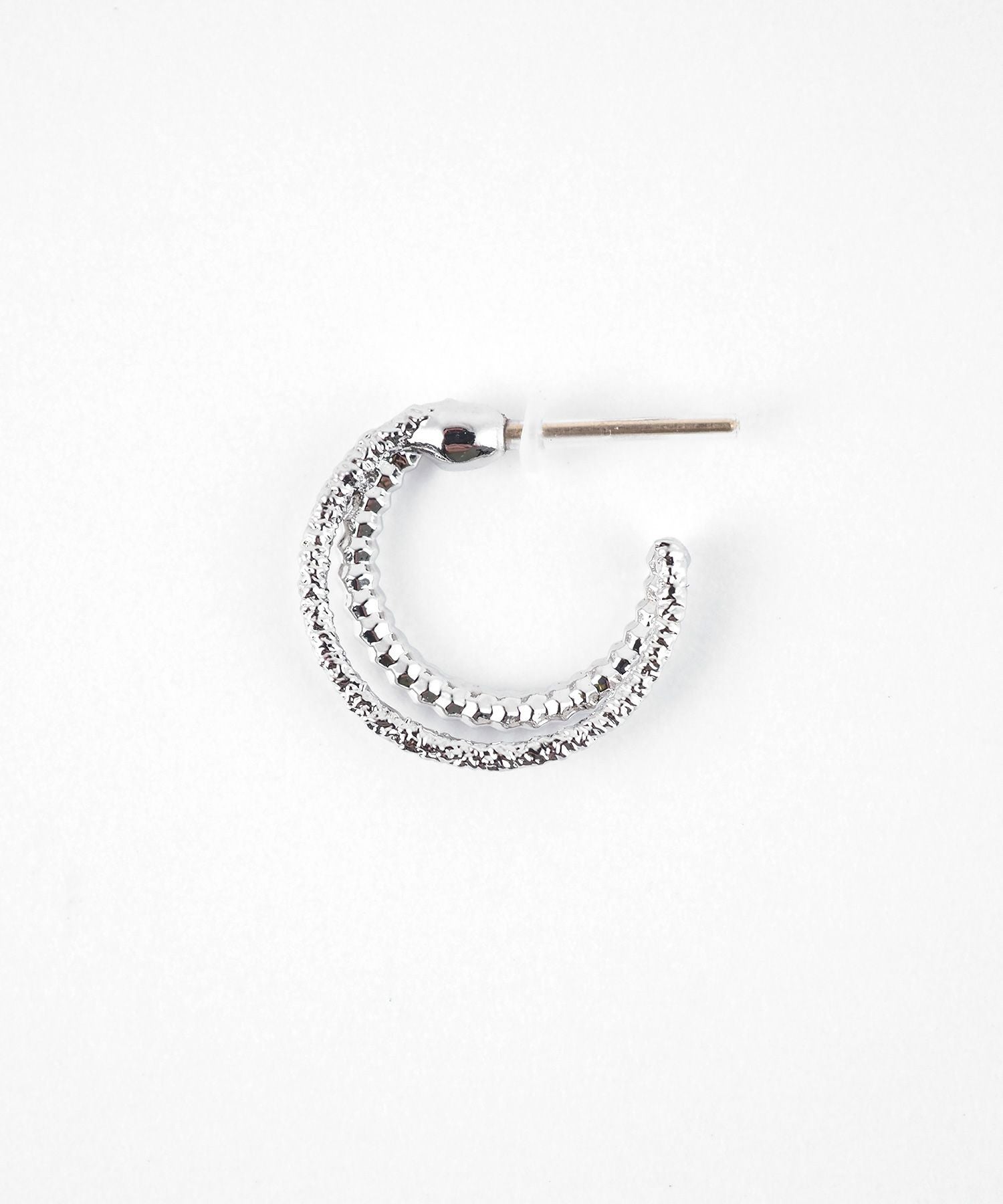 【web限定】ルミレイヤースパークフープ樹脂コーティングポストピアス【Lumirise】