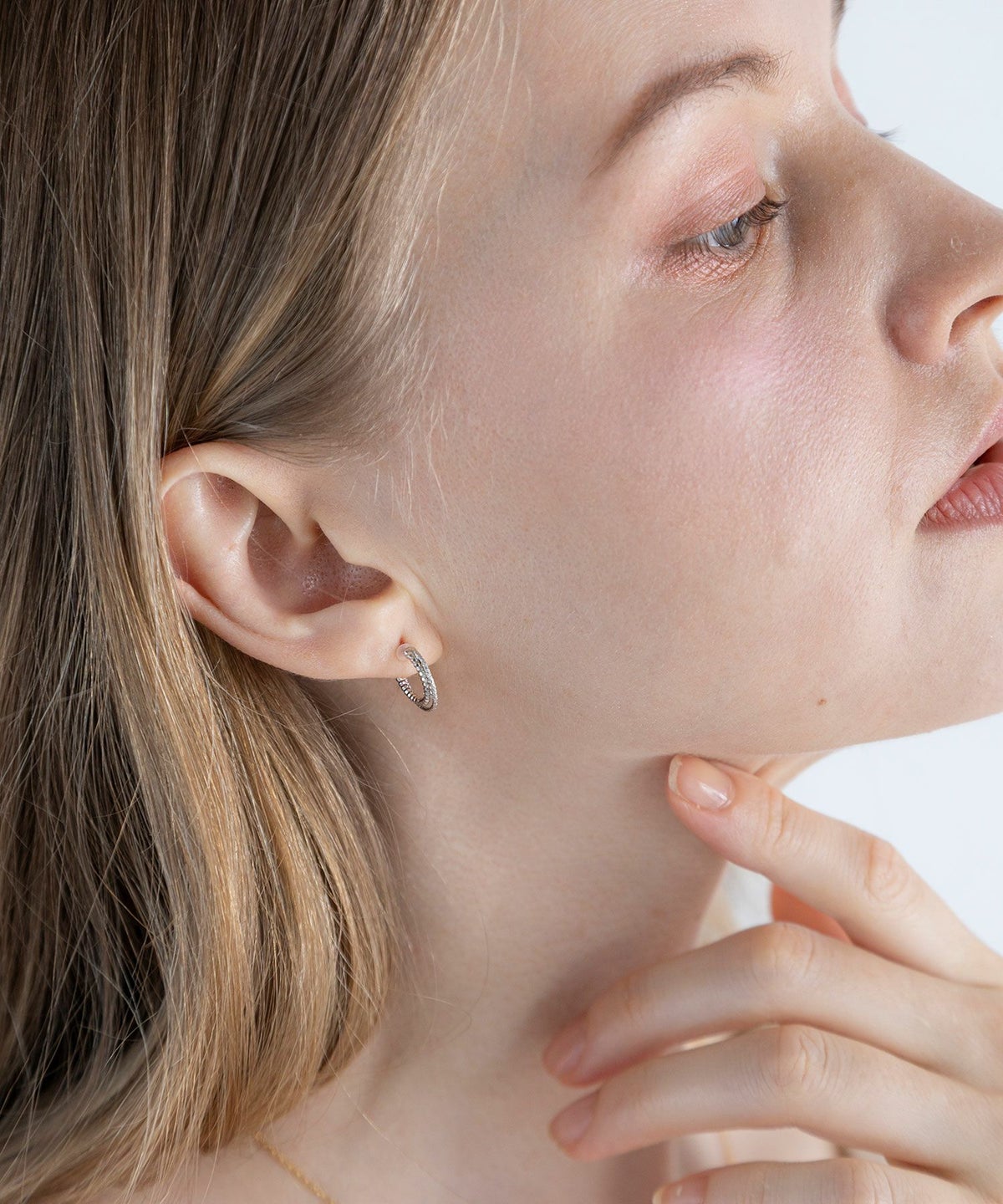 【web限定】ルミレイヤースパークフープ樹脂コーティングポストピアス【Lumirise】