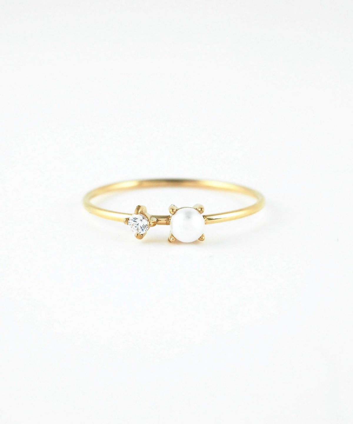 パールキュービックサージカルステンレスリング