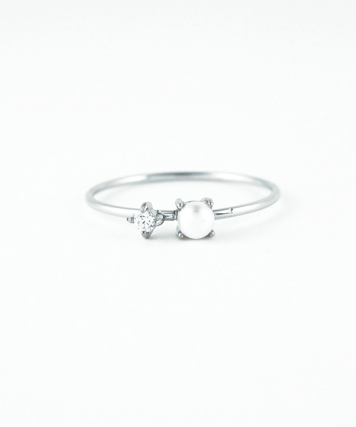 パールキュービックサージカルステンレスリング