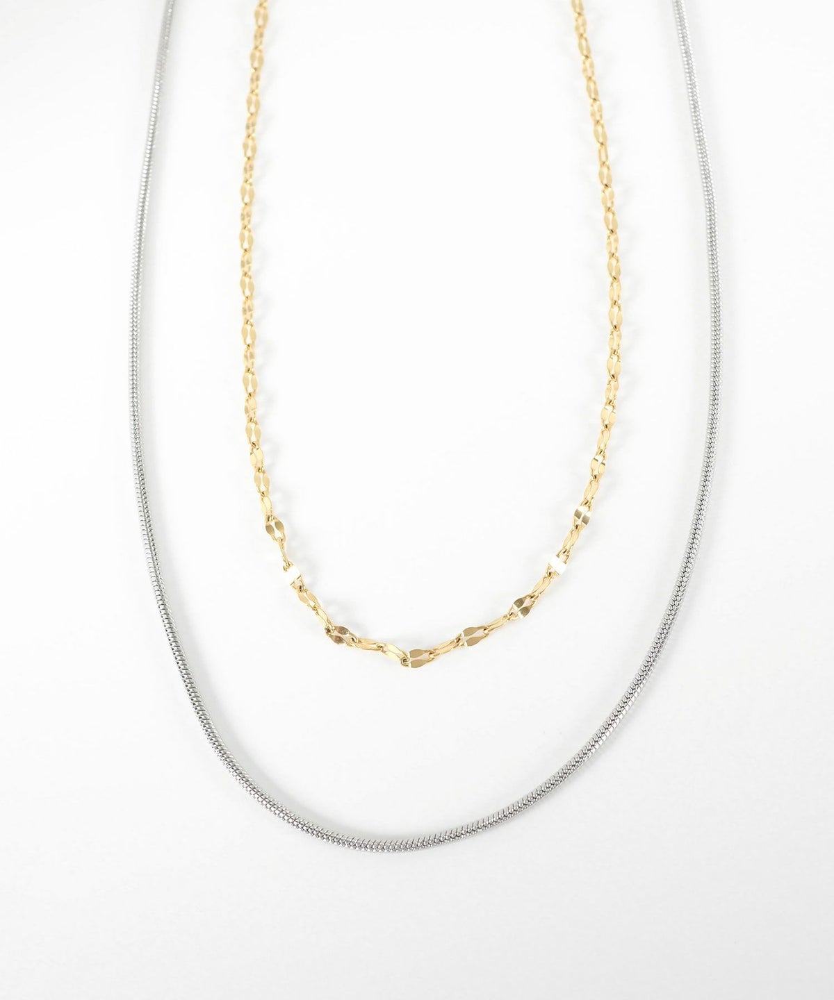 ペタルダブルチェーンネックレス【MUK lucenzio】