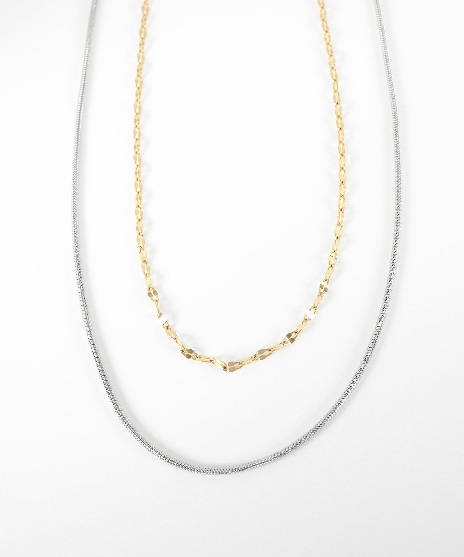 ペタルダブルチェーンネックレス【MUK lucenzio】