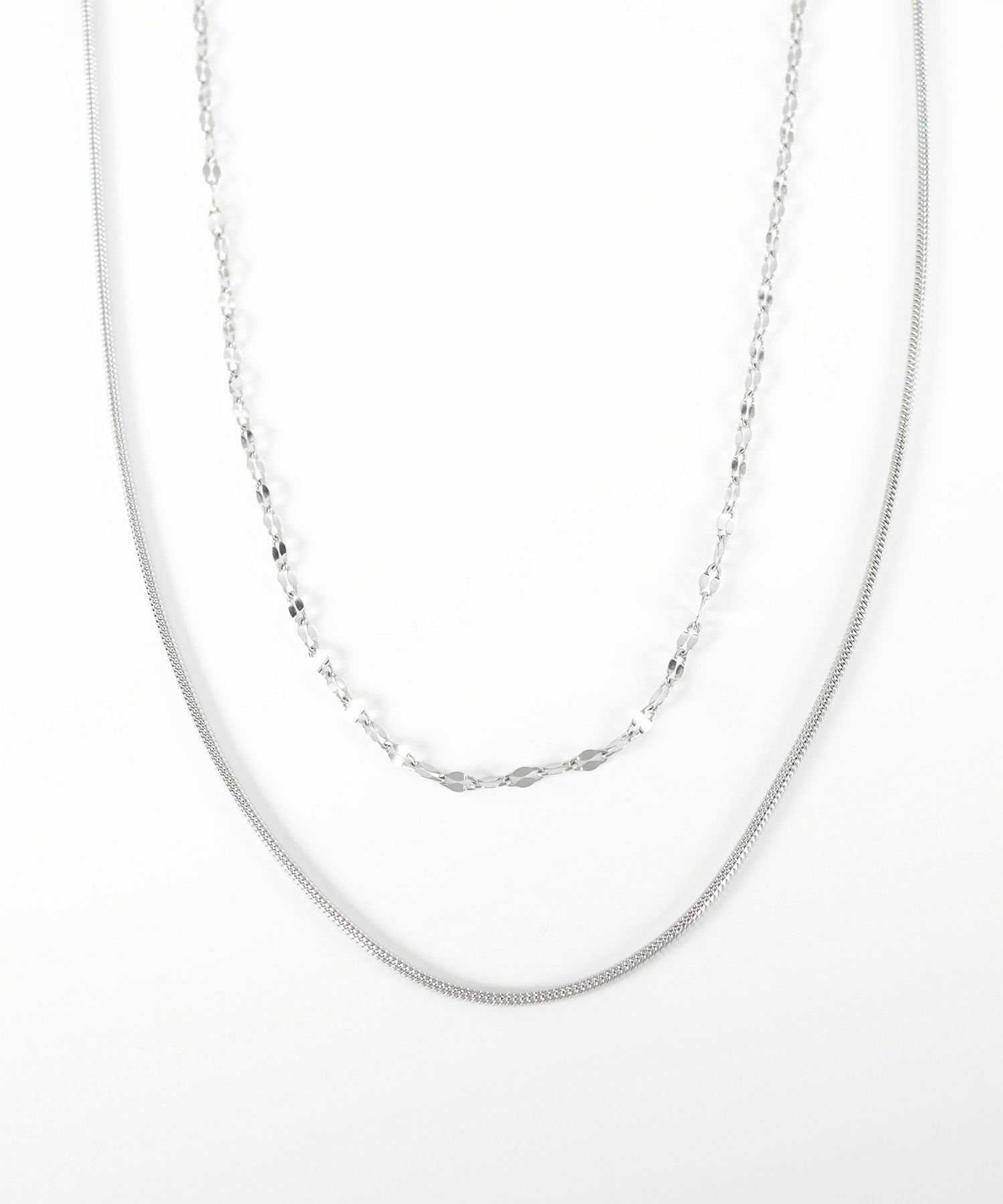 ペタルダブルチェーンネックレス【MUK lucenzio】