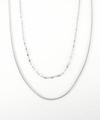 ペタルダブルチェーンネックレス【MUK lucenzio】