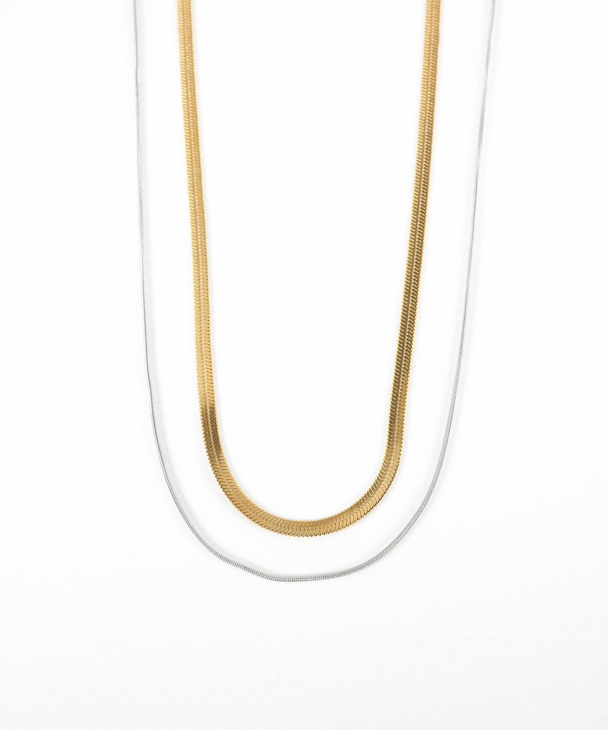 スネークダブルチェーンネックレス【MUK lucenzio】